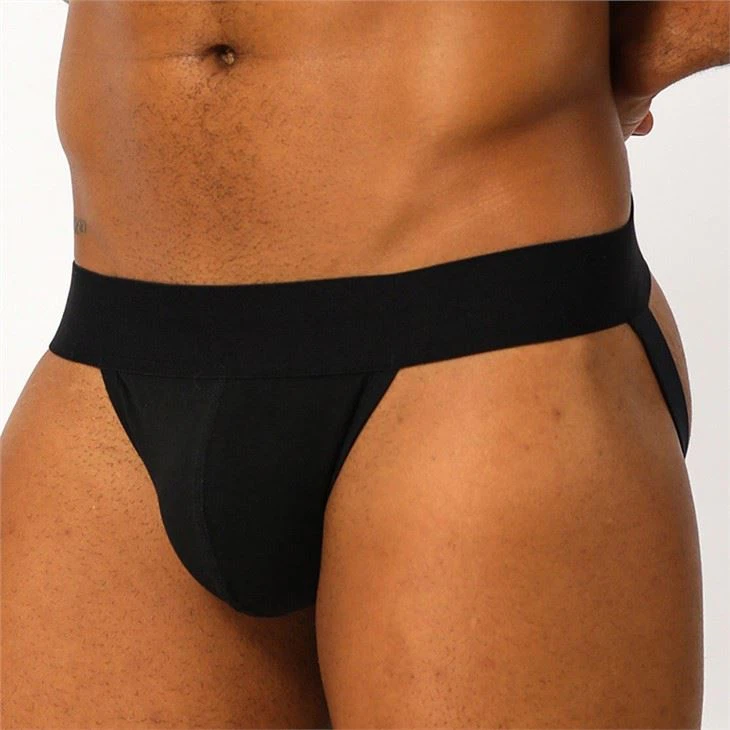 black sexy thongs sexy jockstraps customized logo mens underwear